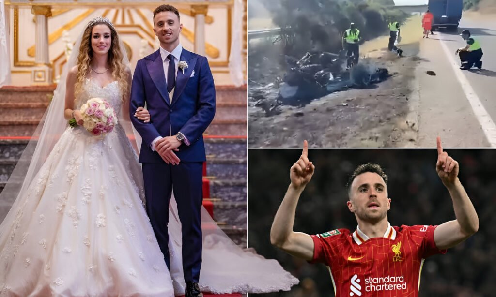 Liverpool’s Diogo Jota dies in a car crash in Spain, just two weeks after marrying Rute Cardoso. The football world mourns the beloved 28-year-old forward.