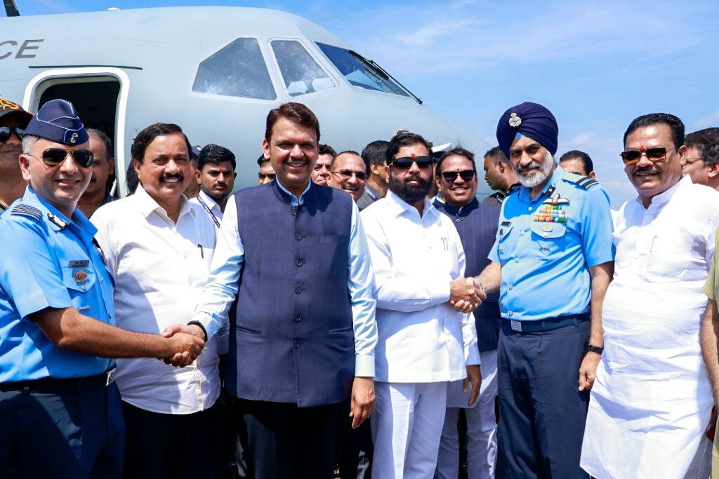 Maharashtra CM Fadnavis and Adani Group’s Jeet Adani Inspect Navi Mumbai International Airport