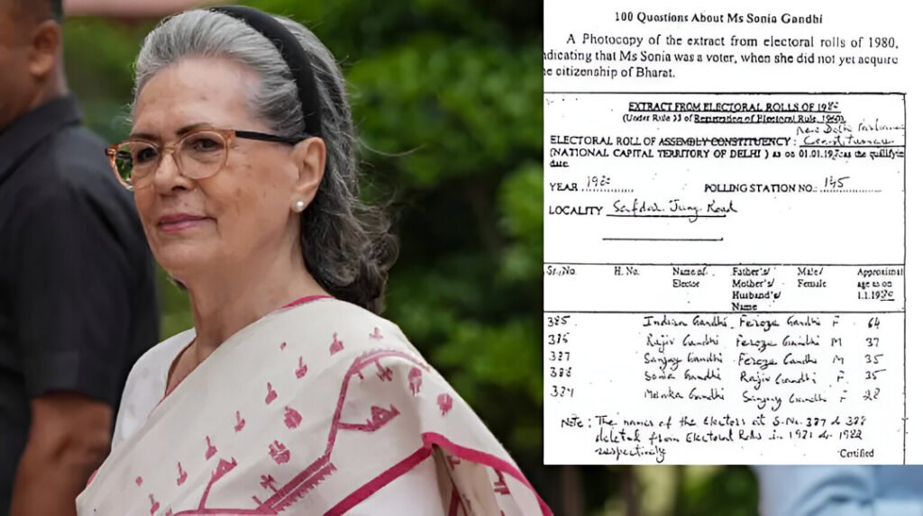 Sonia Gandhi 1980 voter list: BJP allegation, electoral roll photocopy, and what records show